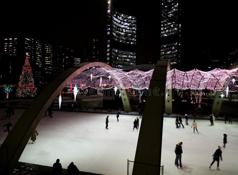 Night Skating stock photo. Image of architecture, decorations 7494266