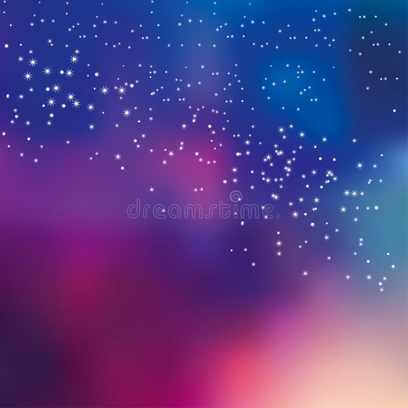 Night Sky Stars Concept Vector Illustration Stock Vector - Illustration ...