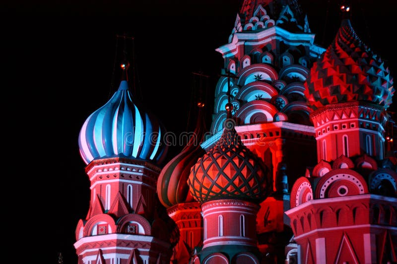 Night St. Basil Cathedral