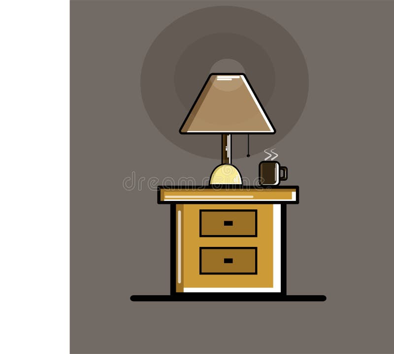 Night Stand Vector Icon Isolated On Transparent Background, Nigh Stock