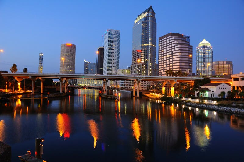 Night Tampa Skyline