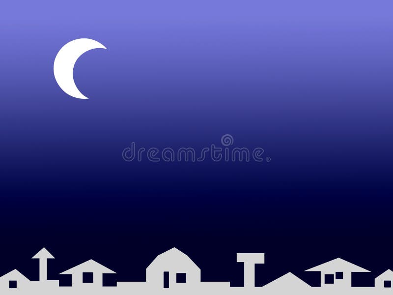 Night time city skyline royalty free illustration Night time city skyline royalty free illustration