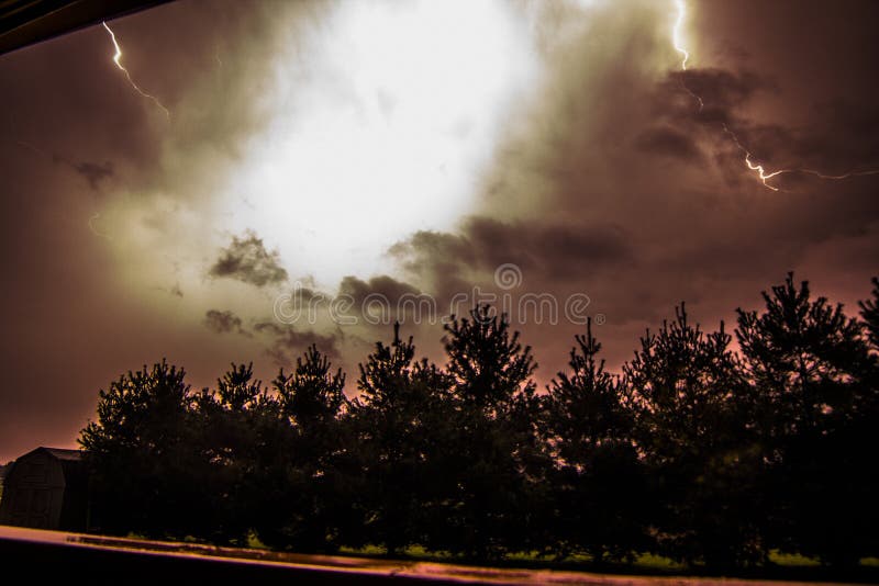 Night time Lightning stock image. Image of central, lightning 45248353