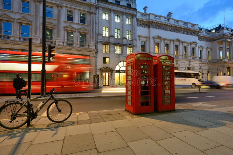 Night traffic on the streets of London royalty free stock images Night traffic on the streets of London royalty free stock images