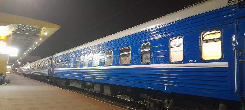 The night train from Minsk to Grodno. Night train stock images, royalty-free photos and pictures