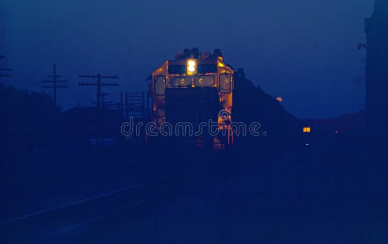Night Train at Railroad Station. Night train stock images, royalty-free photos and pictures