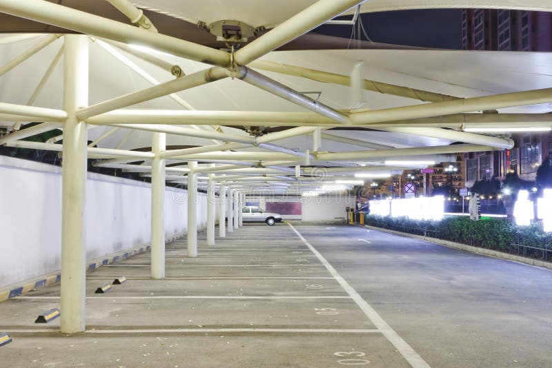 Night vies of a car park