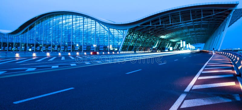 Night view of the airport