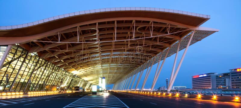 Night view of the airport