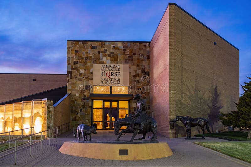 Night View of the American Quarter Horse Hall of Fame and Museum