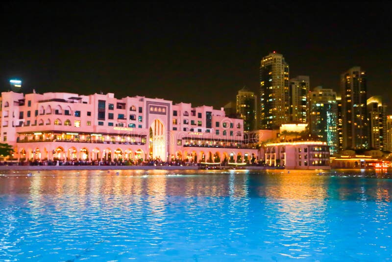 Night View of Dubai editorial photo. Image of forest 84486866