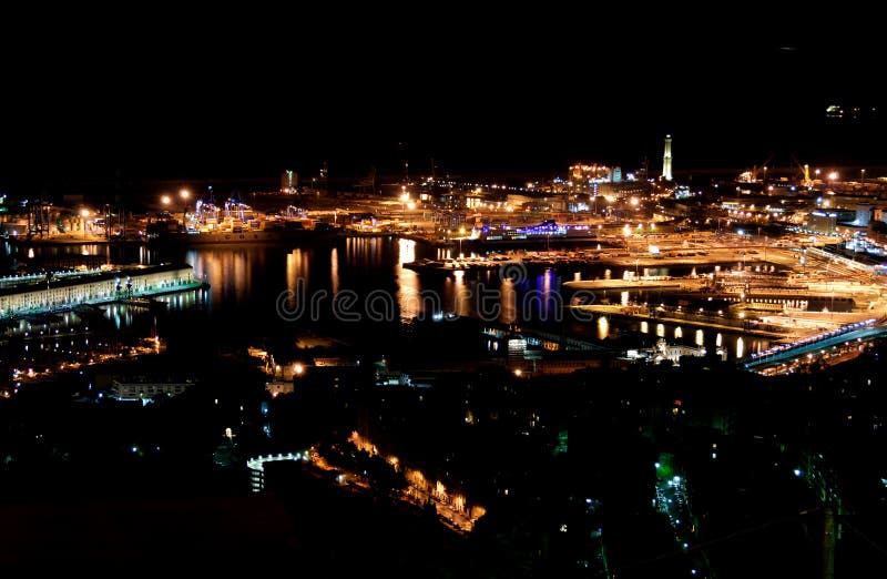 Night view of Genoa