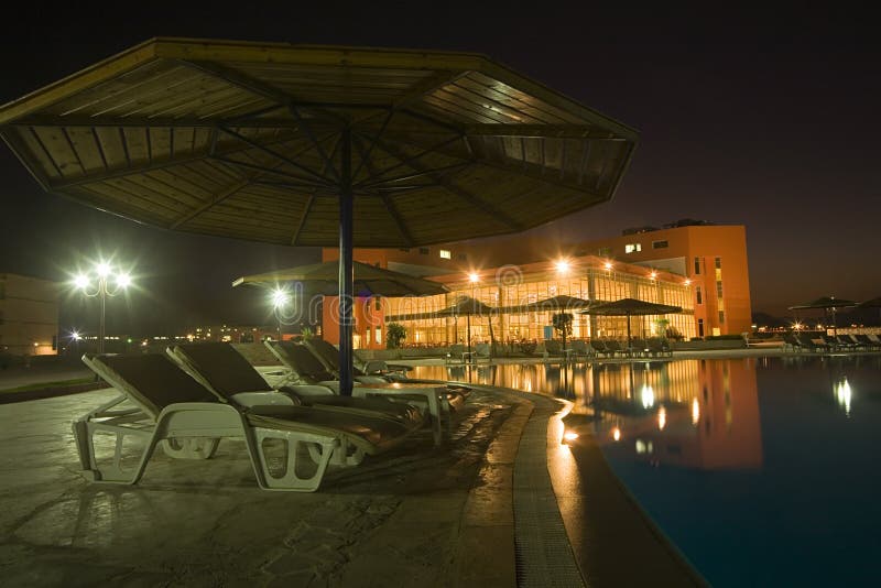 Night view on hotel