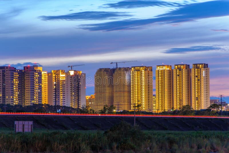 Skyline Of Hsinchu City, Taiwan Stock Photo Image of aerial, building
