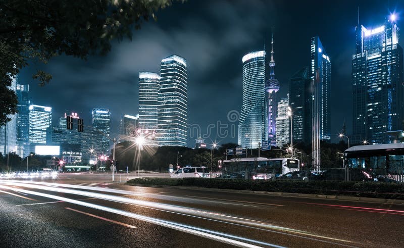 Night View of Chongqing stock photo. Image of automobiles - 30416390