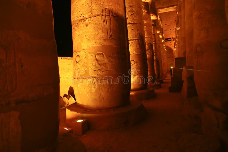 Night View Temple of Luxor Egypt Editorial Stock Photo Image of