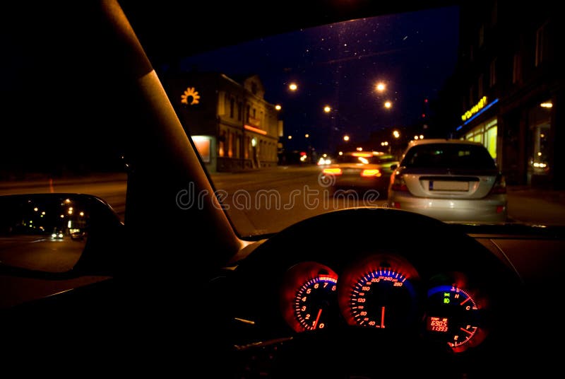 Night View Out Of Windshield Stock Photos Image 2506723