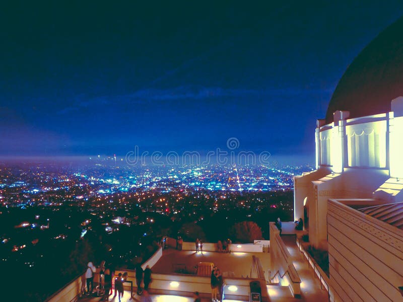 Night views from the griffith observatory royalty free stock image Night views from the griffith observatory royalty free stock image