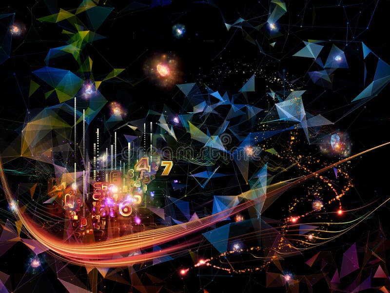 Night vision of digital worlds royalty free illustration
