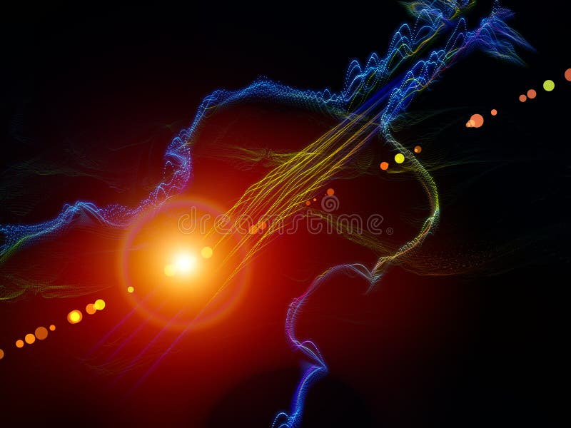 Night vision of digital worlds stock illustration