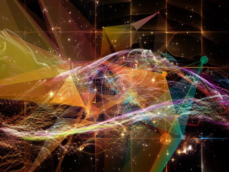 Night vision of digital worlds vector illustration
