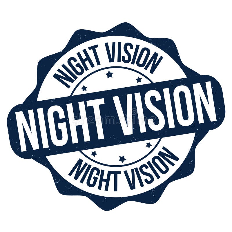 Night Vision Label or Stamp Stock Vector Illustration of fancy
