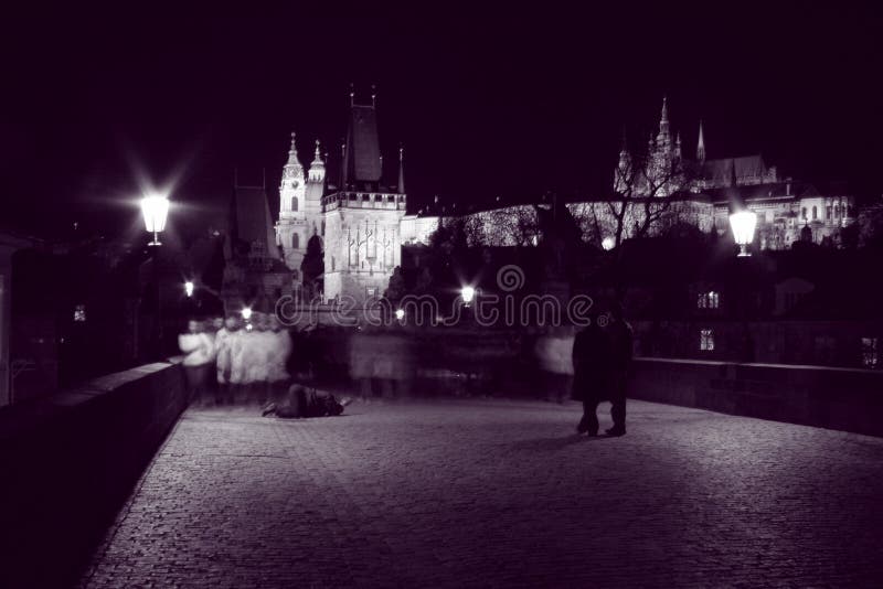 Download Night walks stock photo. Image of night, beggar, purple - 111024