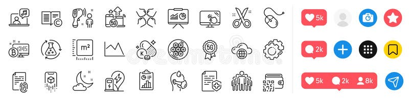 Termometru electronic pentru condiții meteorologice de noapte și pictograme pentru linii grafice. pentru aplicația web. pictograme vector illustration