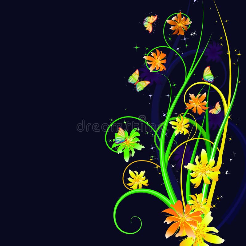 Nightly floral background