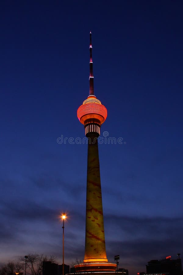 nightscense of cctv tower