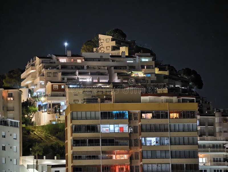 Modern Apartment Stunning City Skyline View Images ... - Dreamstime