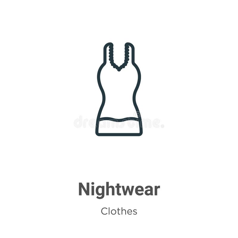 Linear Nightwear Icon From Clothes Outline Collection. Thin Line ...