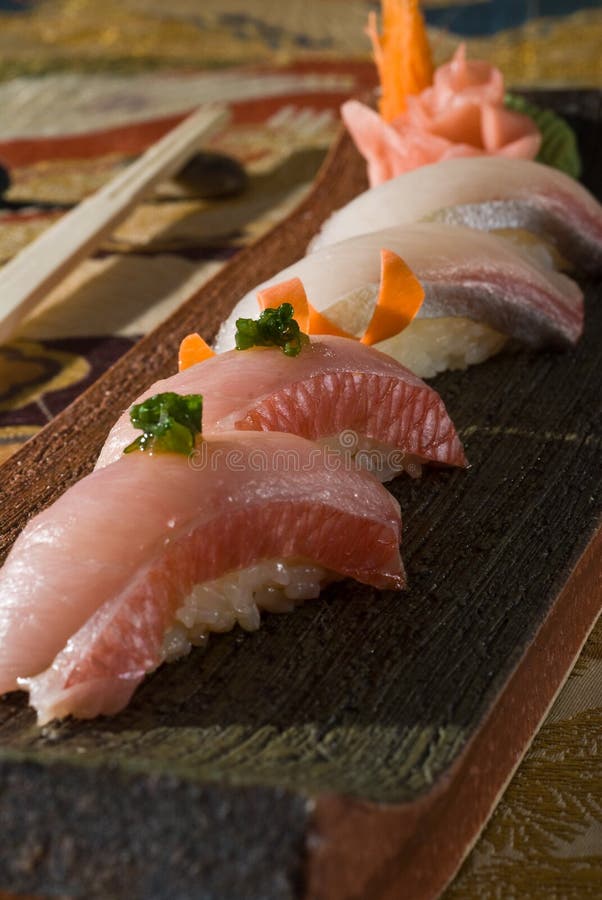 Nigiri sushi sampler plate