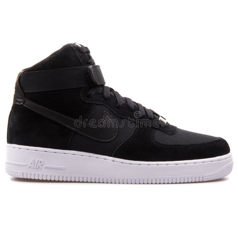 Nike Air Force 1 High 07 Black and White Sneaker Editorial Photography ...