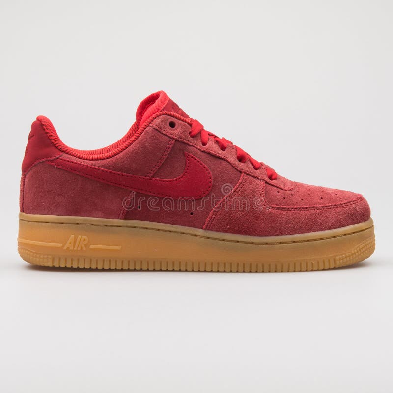 nike air force 1 red and brown