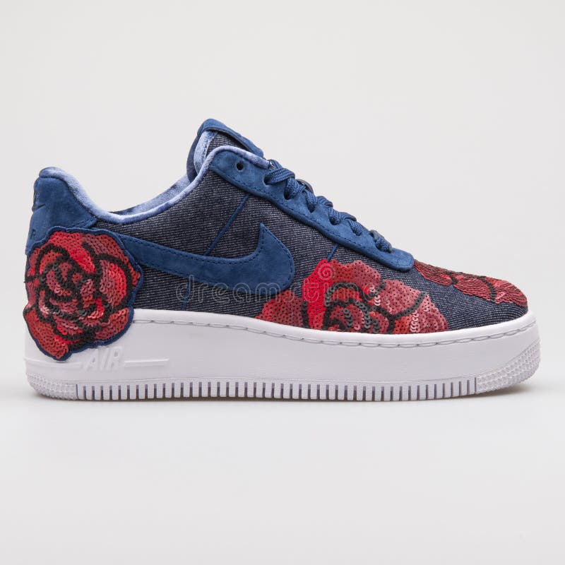 Nike Air Force 1 Upstep Lx Azul Y Rojo Rosa Sneaker Foto editorial Imagen de zapato, 178994071