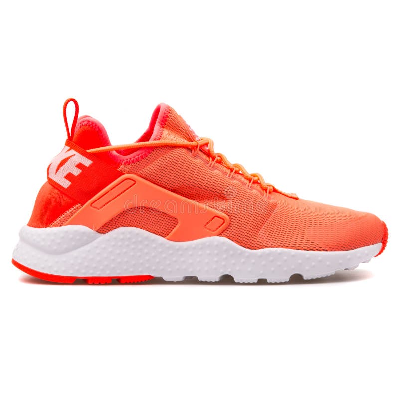 nike huarache orange and green