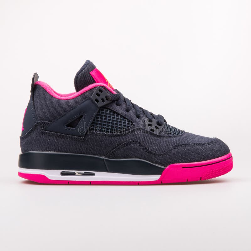 black and pink jordan 4