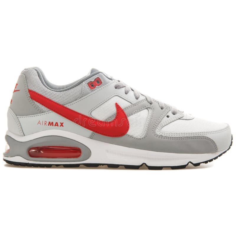 Planeta dosis Marca comercial Nike Air Max Command Grey, White and Red Sneaker Editorial Stock Image -  Image of accessories, footwear: 150968444