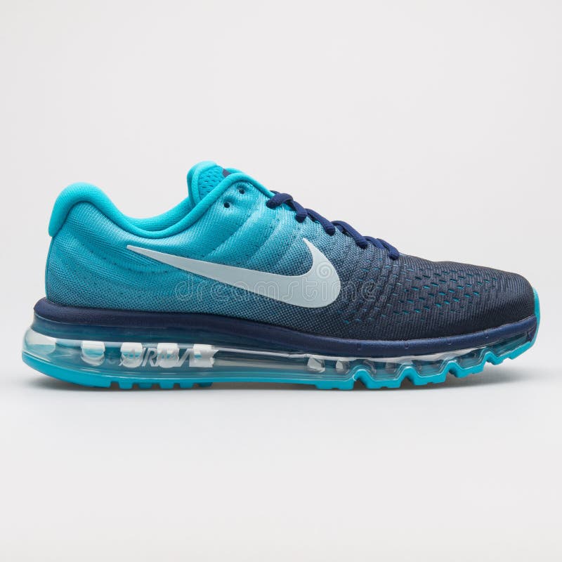 Nike Air Max 2017 Dark Blue and Glacier Blue Sneaker Editorial Image ...