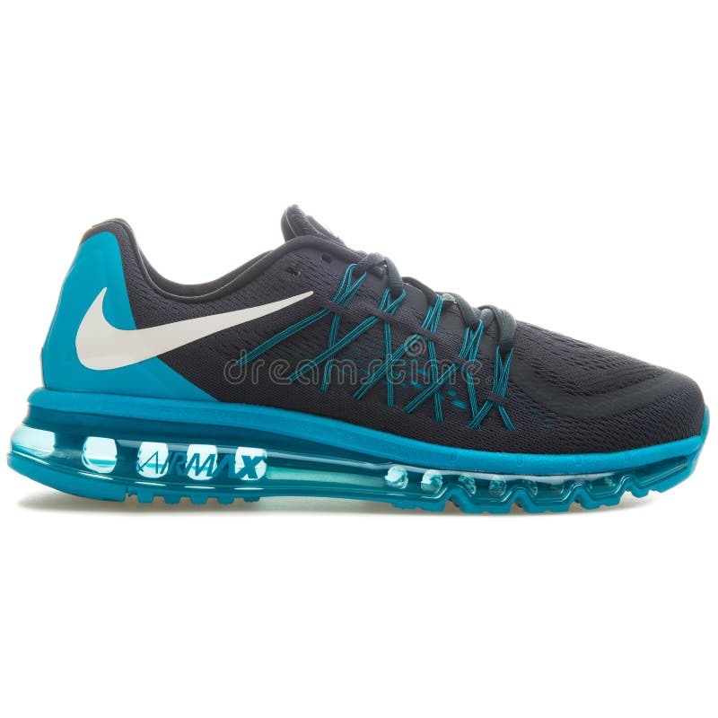 Nike Air Max 2015 Dark Obsidian and Blue Sneaker Editorial Stock Image ...