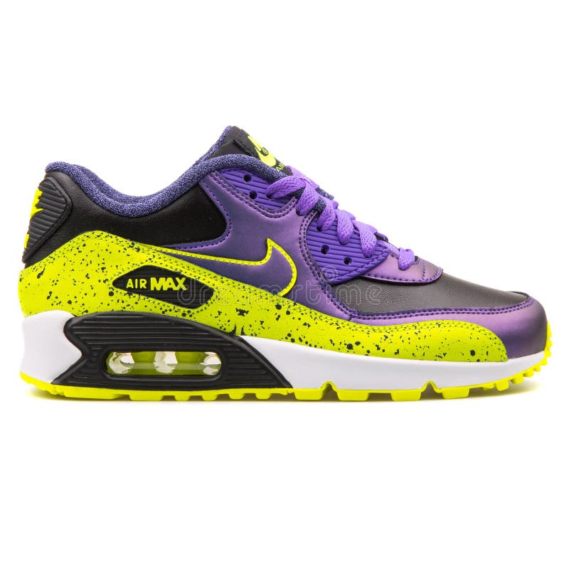 air max 90 purple and yellow