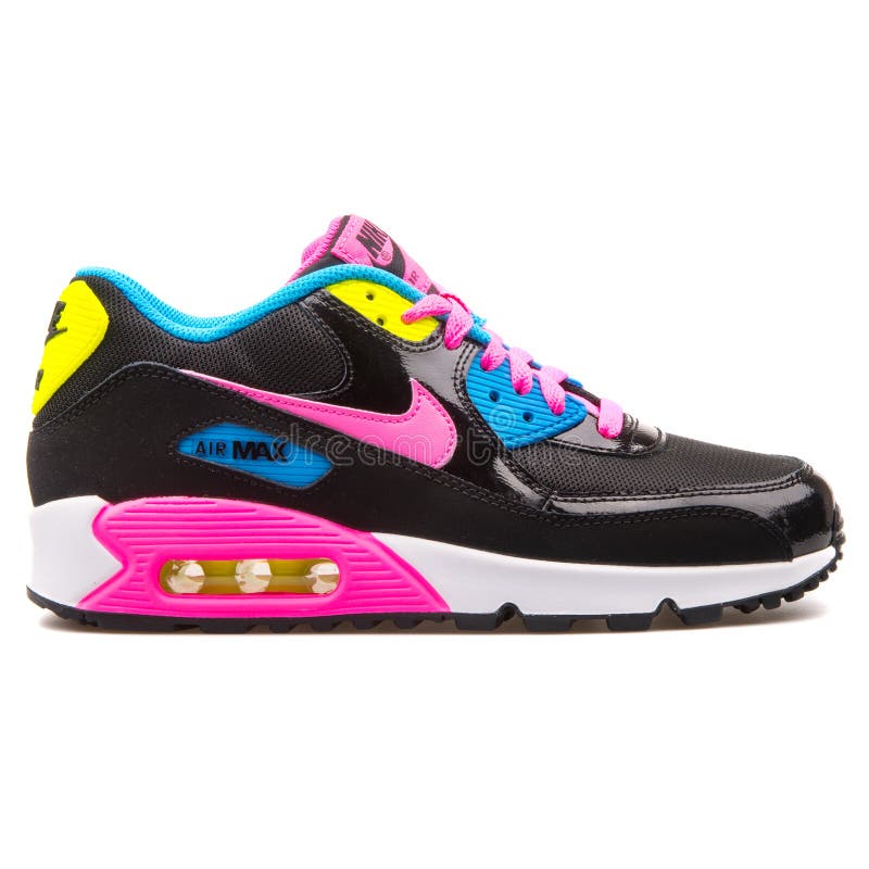 Zachtmoedigheid waarom gastvrouw Nike Air Max 90 Netwerk Zwarte, Roze, Blauwe En Gele Tennisschoen  Redactionele Fotografie - Image of blauw, enig: 151920542