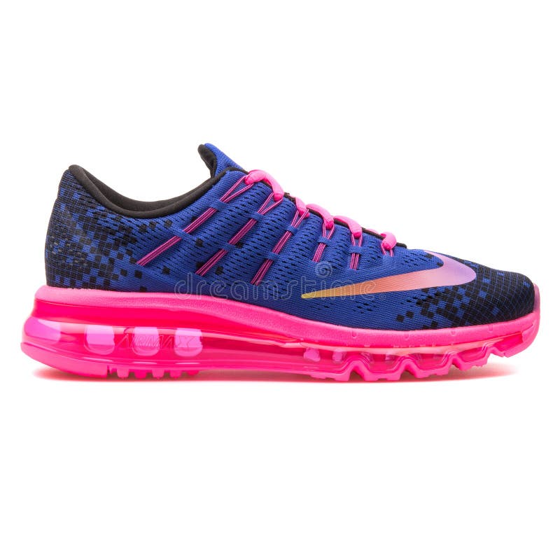 Nike Air Max Print Blue, Black and Pink Sneaker Photography - Image of shoes, 149297962