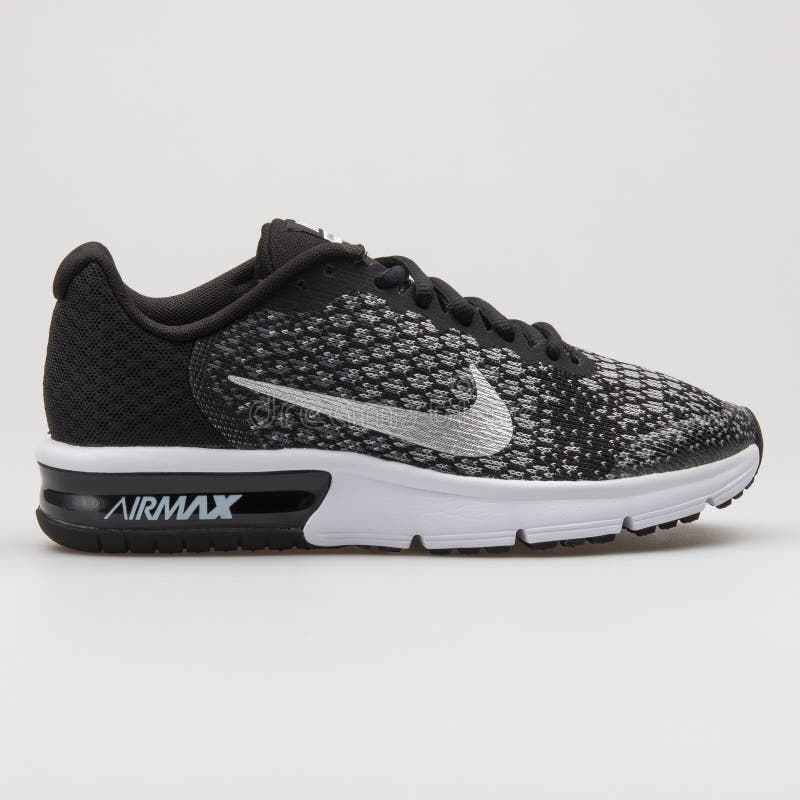 nike air max sequent black and white