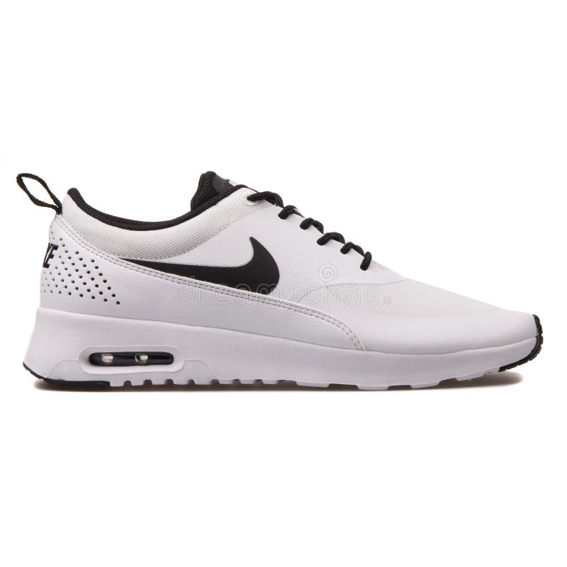 si puedes Definición madera Nike Air Max Thea White and Black Sneaker Editorial Stock Image - Image of  item, athletic: 150620434