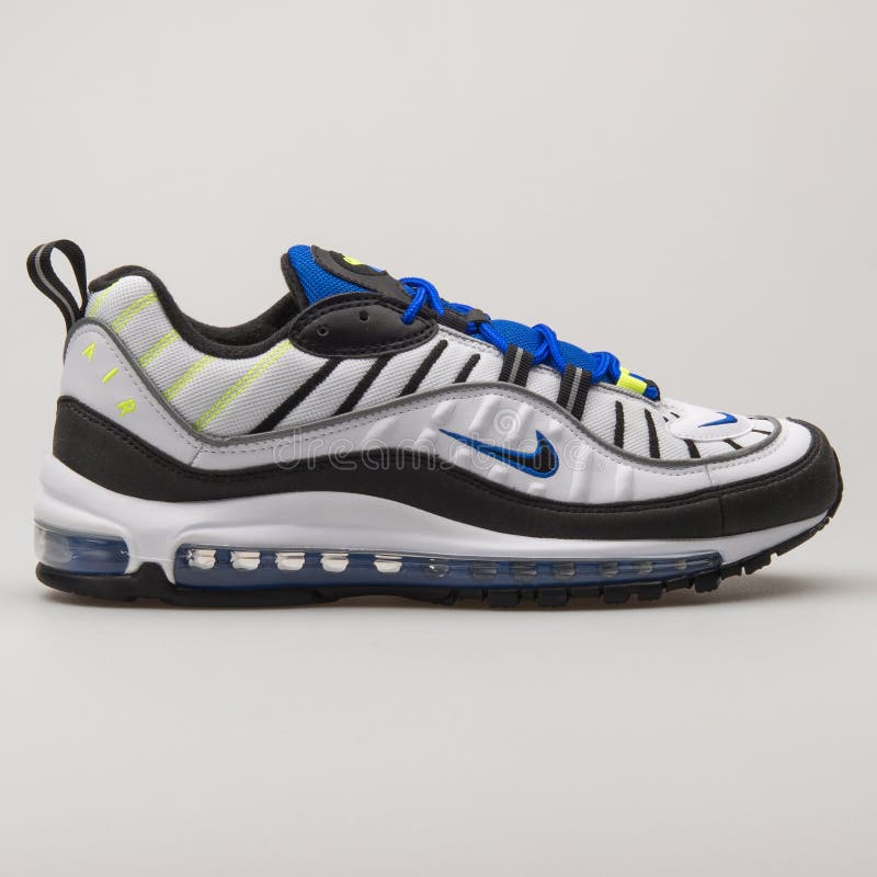 Nike Air Max 98 White Black And Blue Sneaker Editorial Stock Image Image Of Object Background Nike Air Max 98 White Black And Blue Sneaker Editorial Stock Image Image Of Object Background