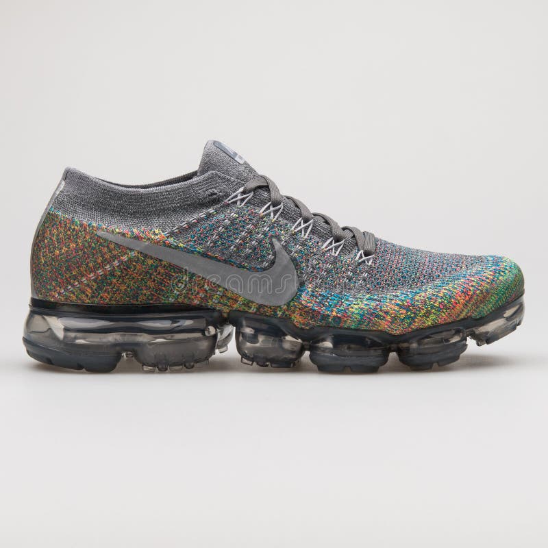 nike air vapormax grey multicolor