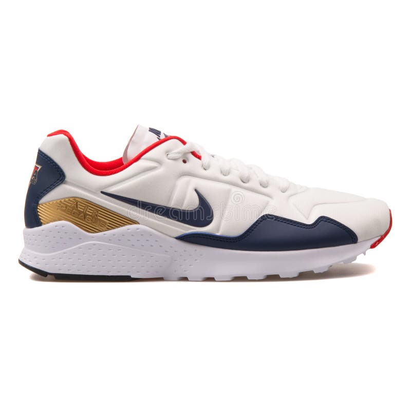 Nike Air Zoom Pegasus 92 White, Blue, Gold and Red Sneaker Editorial  Photography - Image of product, fitness: 147521472