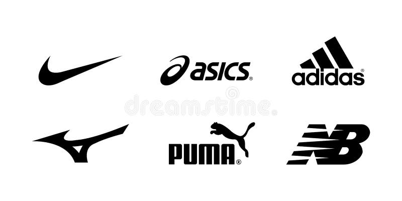 Nike, Asics, Adidas, Mizuno, Puma, New Balance - Logos of Sports ...